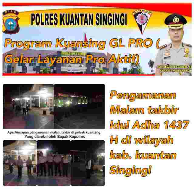 Idul Adha, Polres Kuansing Kerahkan Ratusan Personil 